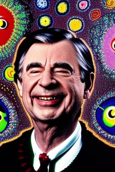 A beautiful portrait of Mr Rogers