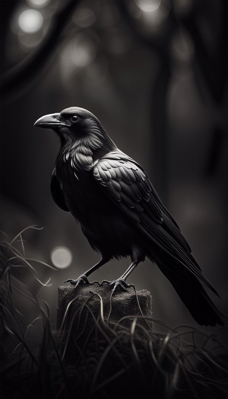 Mysterious Crow - AI Generated Artwork - NightCafe Creator