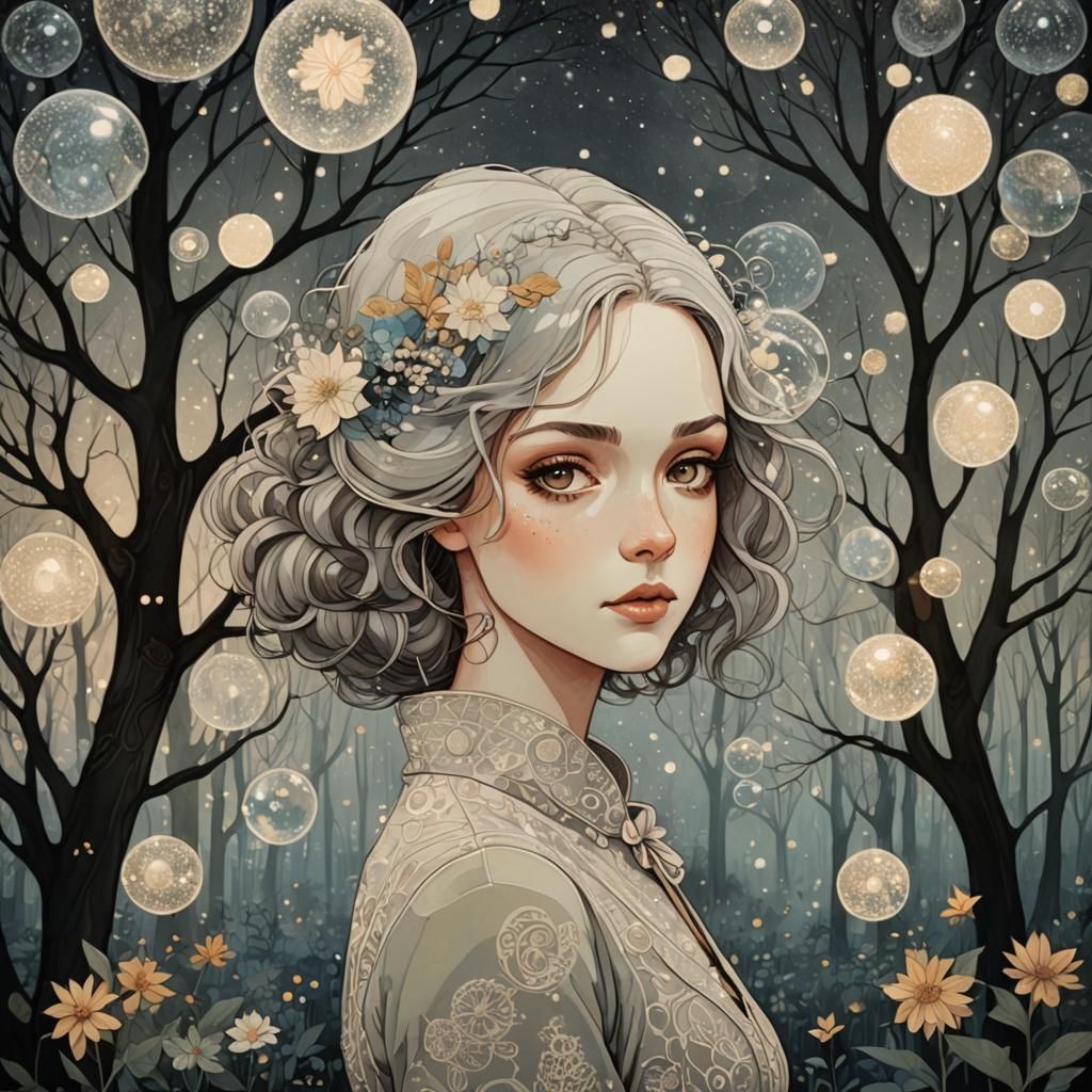 Portrait in the magical forest  by @Crystalline