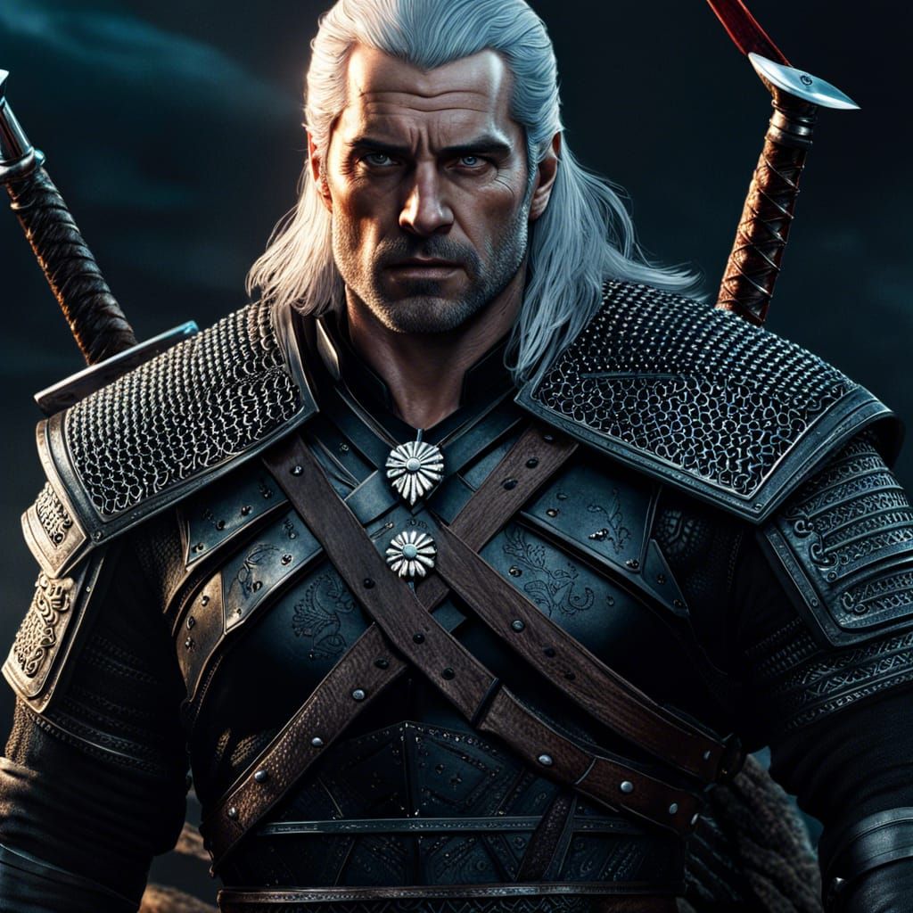 Henry Cavill as Geralt - AI Generated Artwork - NightCafe Creator