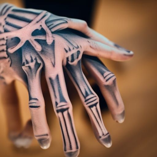 skeleton bone fingers hand tattooTikTok Search