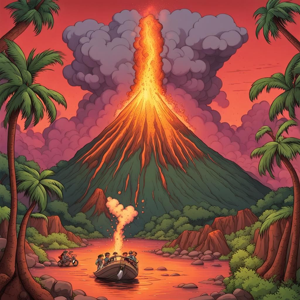 furious george volcano