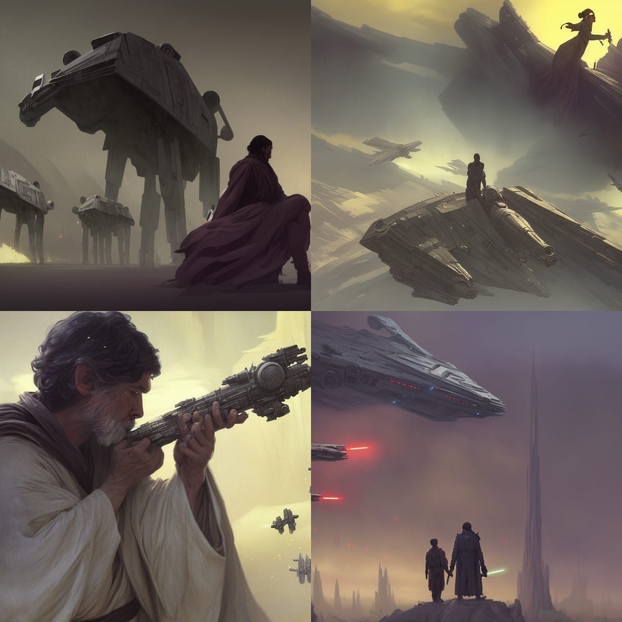 storyboards for George Lucas' STAR WARS sequels a masterpiec...