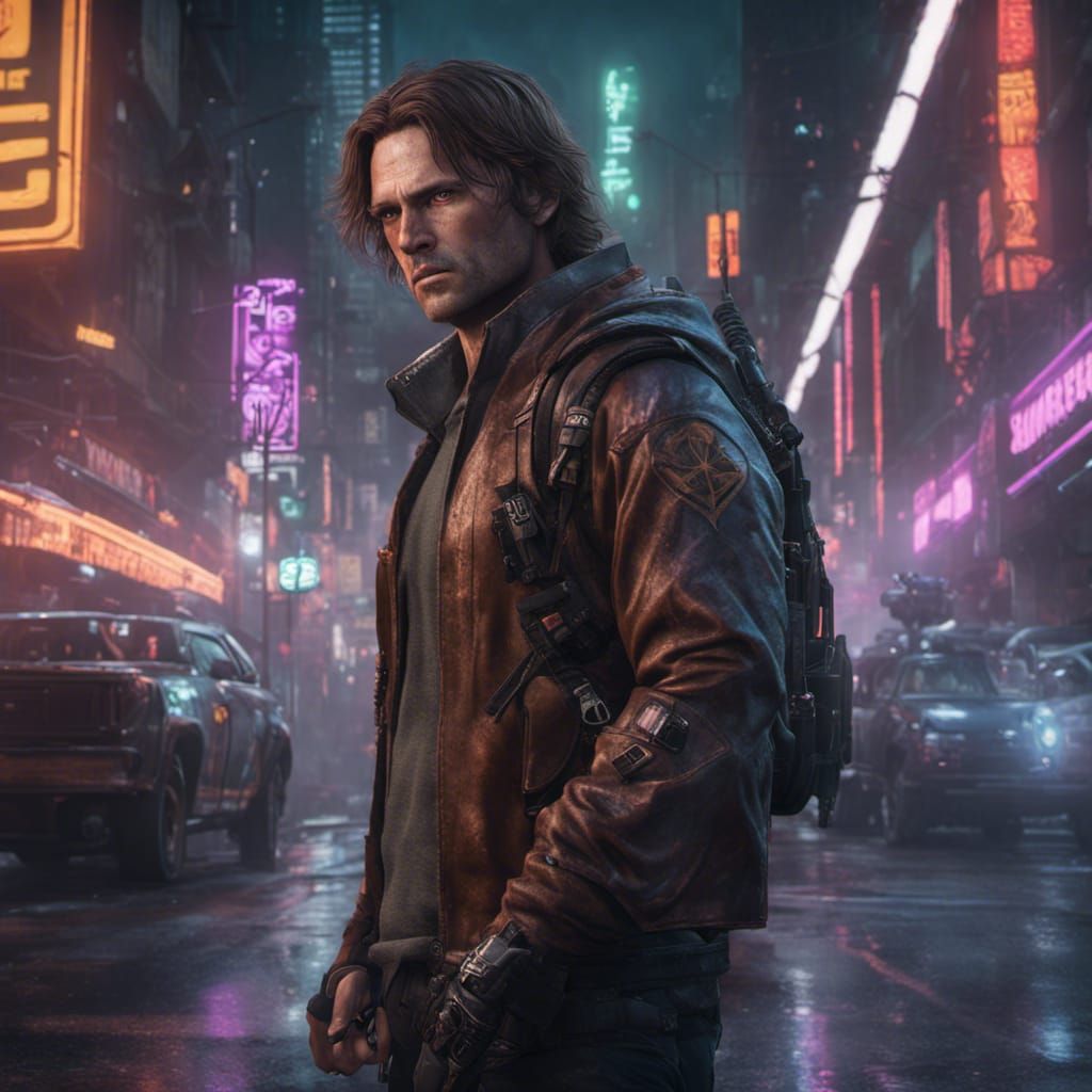 Sam Winchester in Cyberpunk outfit - AI Generated Artwork - NightCafe ...