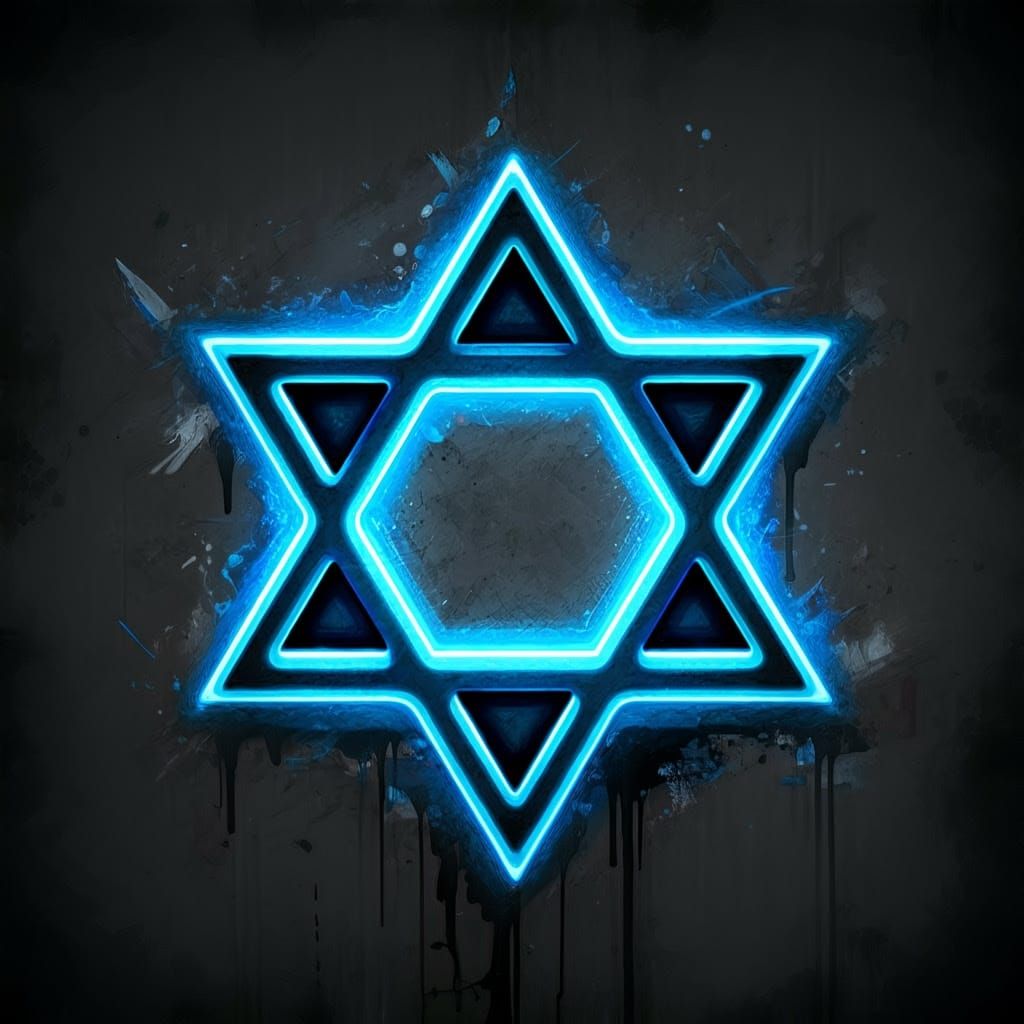 Majestic Star of David in Electric Blue