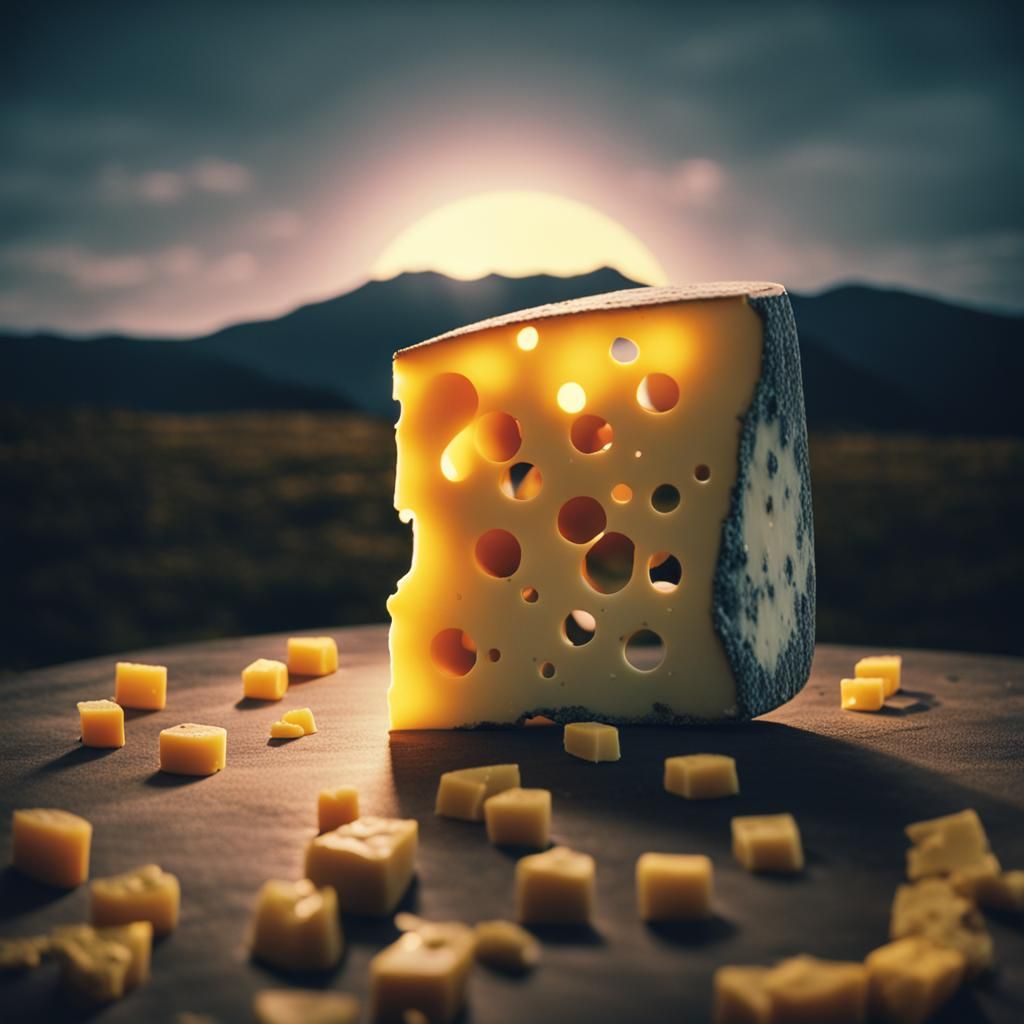 A Glowing cheese 