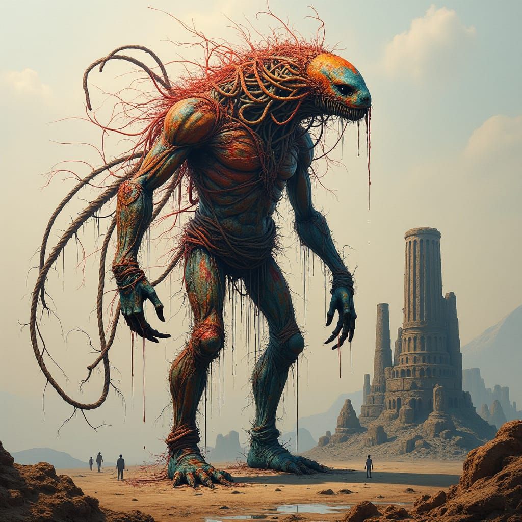 A massive humanoid creature  by @HelennX