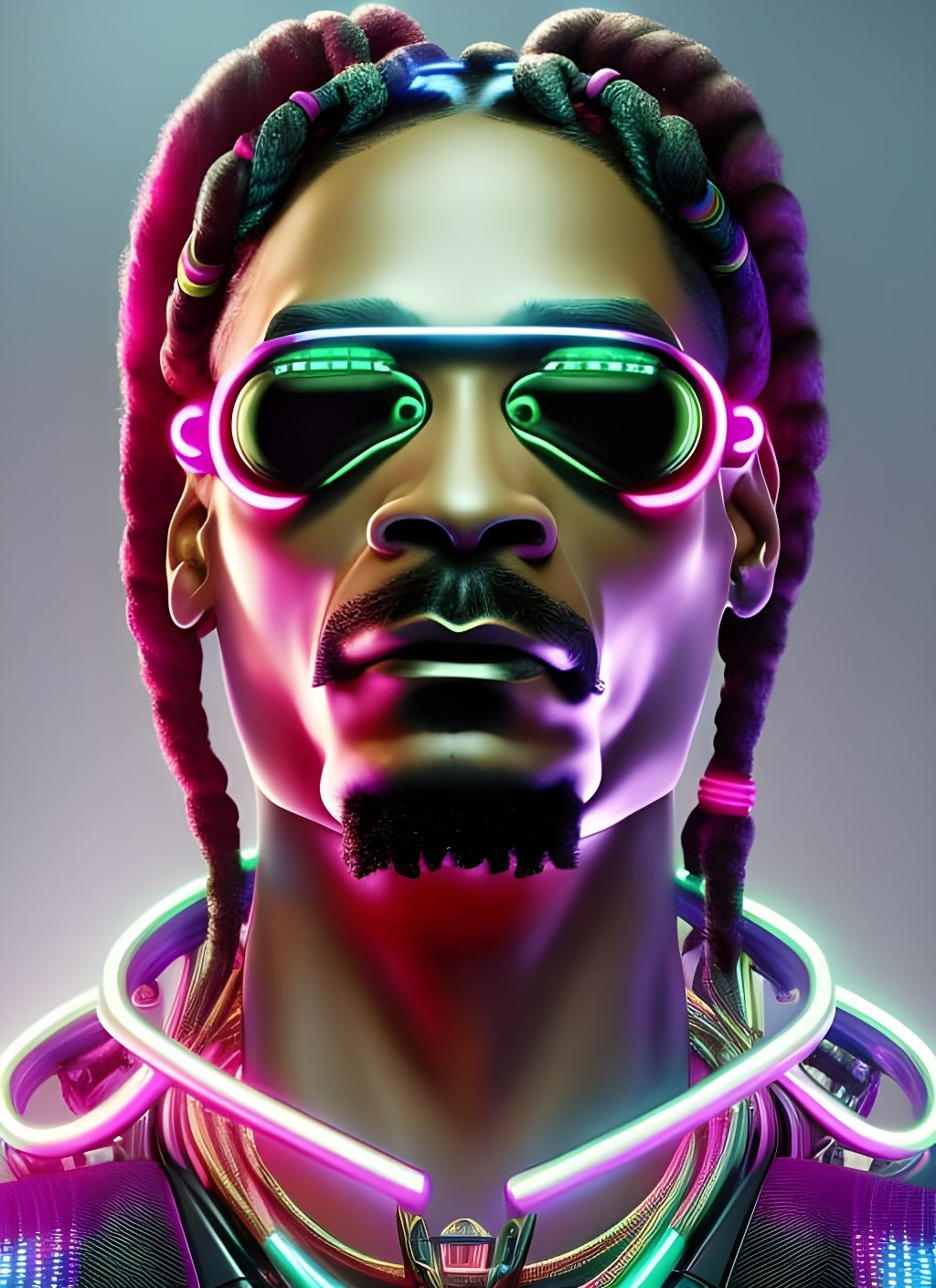 Cyberpunk Snoop Dogg  by @lawrencelot