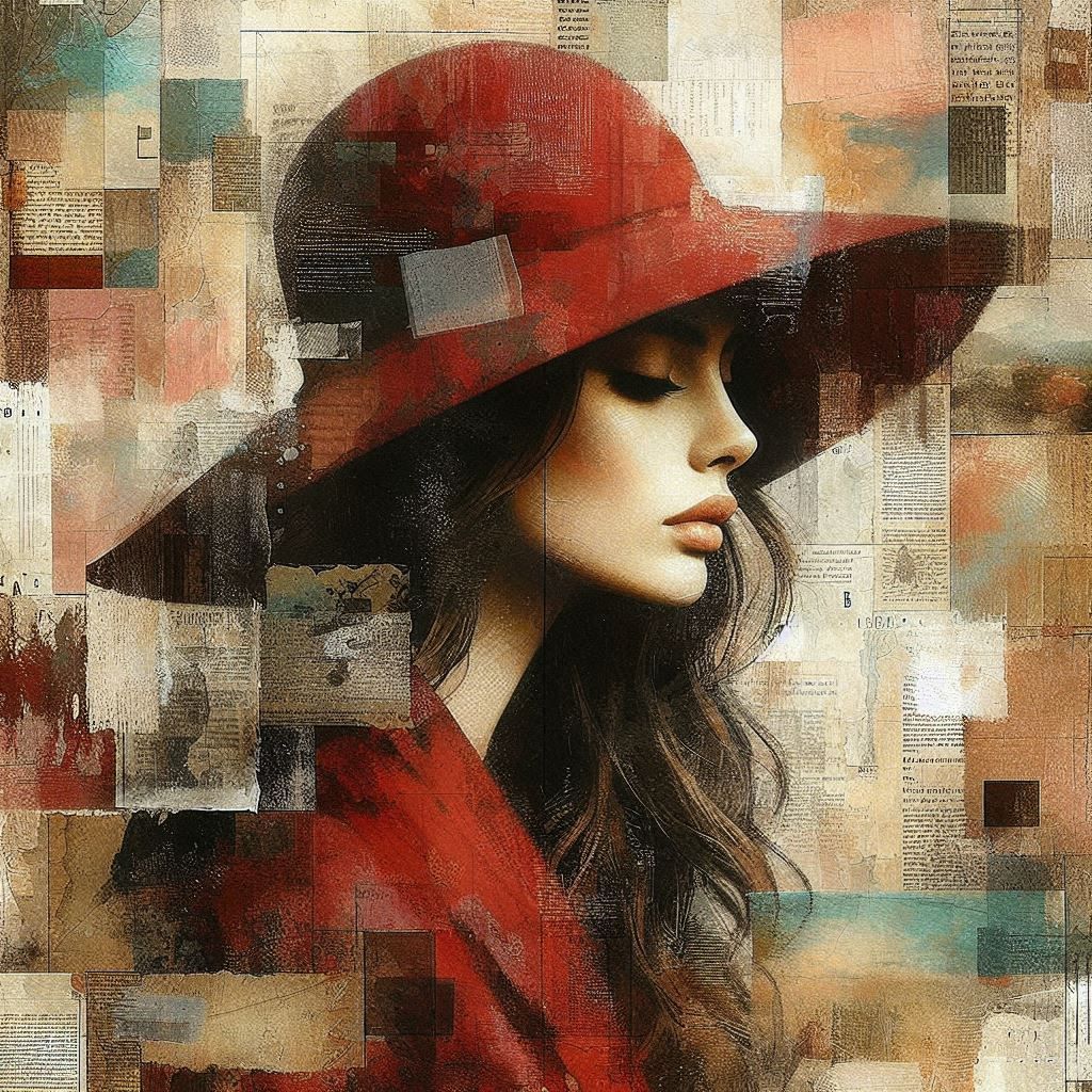 mixed media collage.