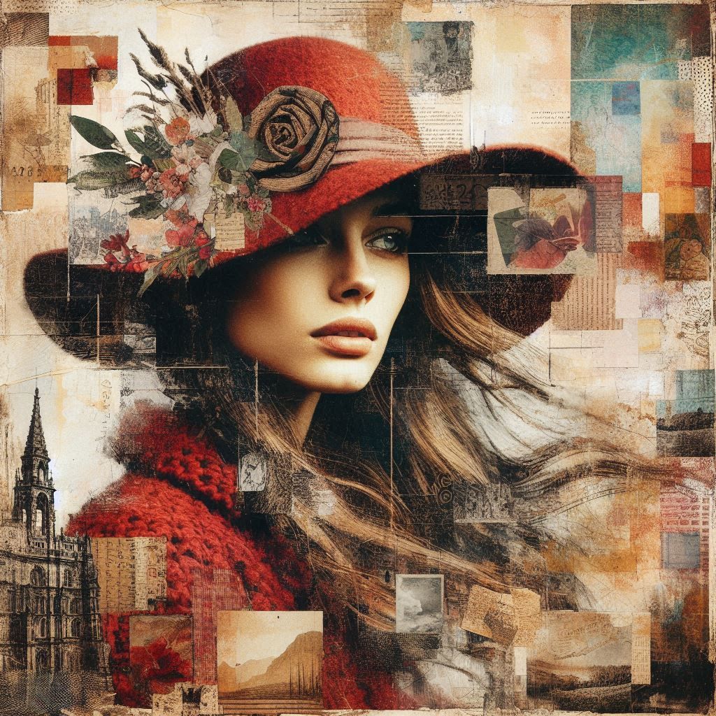 mixed media collage.