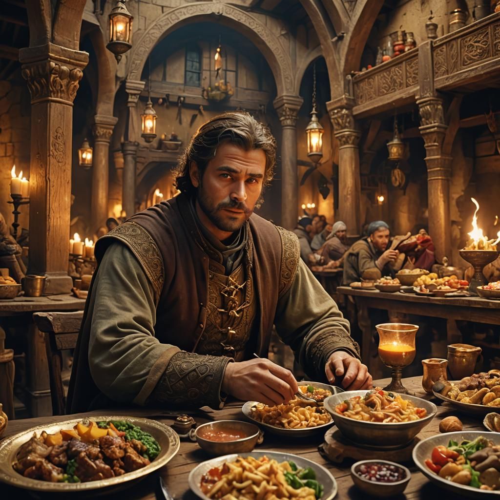 Medieval Feast: Benyamin in a Fantasy Market