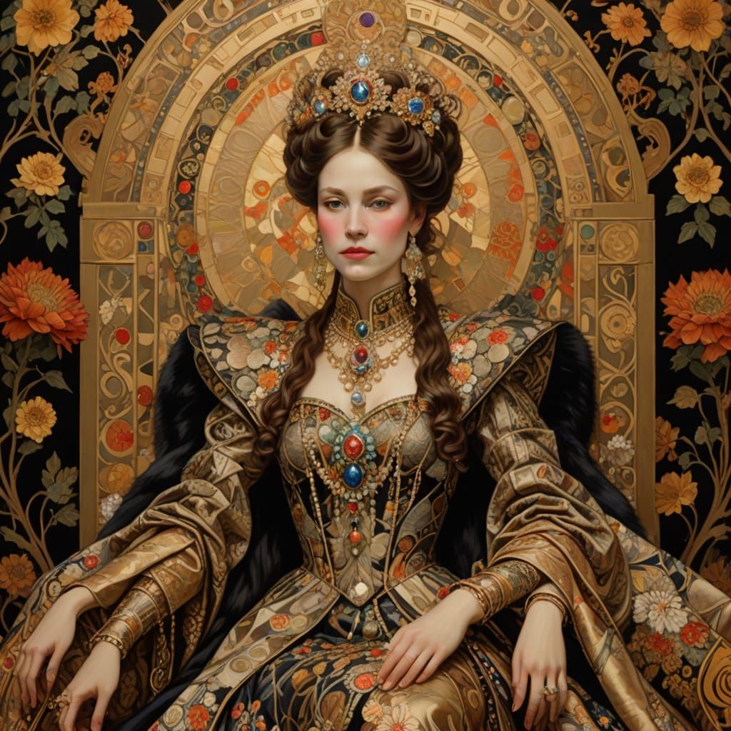 Elegant Queen in Golden Era Style