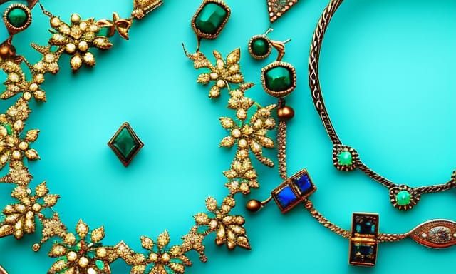 blue, green, turquoise, emerald, topaz, lapis lazuli jewelry...
