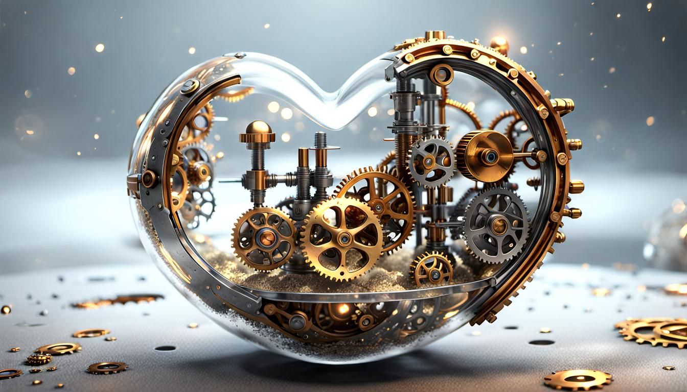 Steampunk heart - AI Generated Artwork - NightCafe Creator