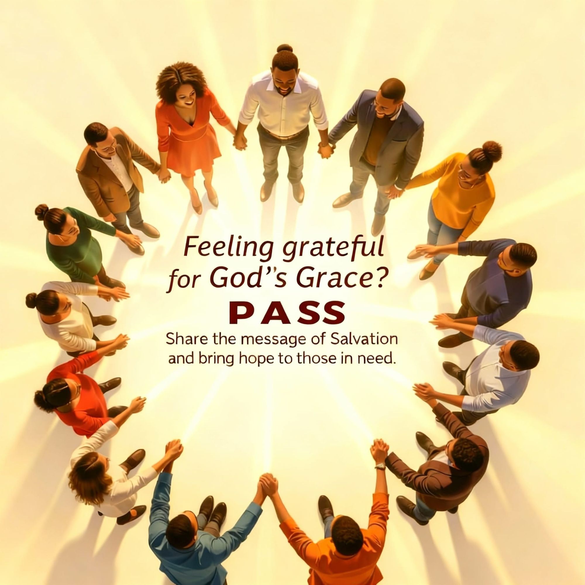 Image suggestion: A group of people holding hands in unity, symbolizing spreading love and change.with a large, clear text overlay of the qu...