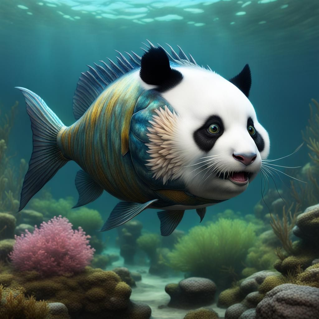 Panda fish - AI Generated Artwork - NightCafe Creator