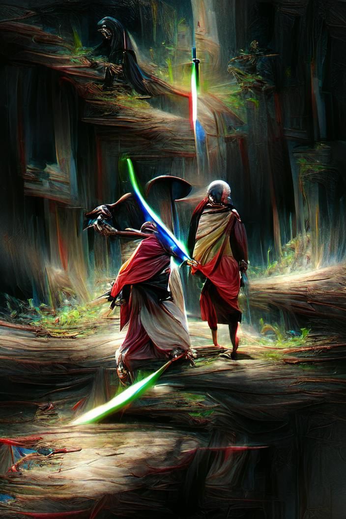 A jedi knighting ceremony - AI Generated Artwork - NightCafe Creator