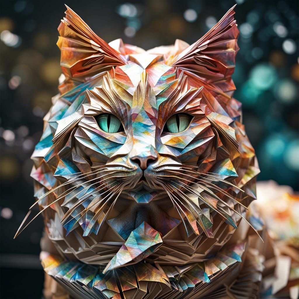 i purr in origami  by @MingNoi