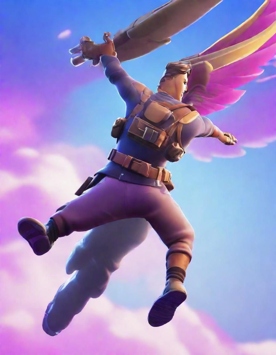 Fortnite flying on the wings - AI Generated Artwork - NightCafe Creator