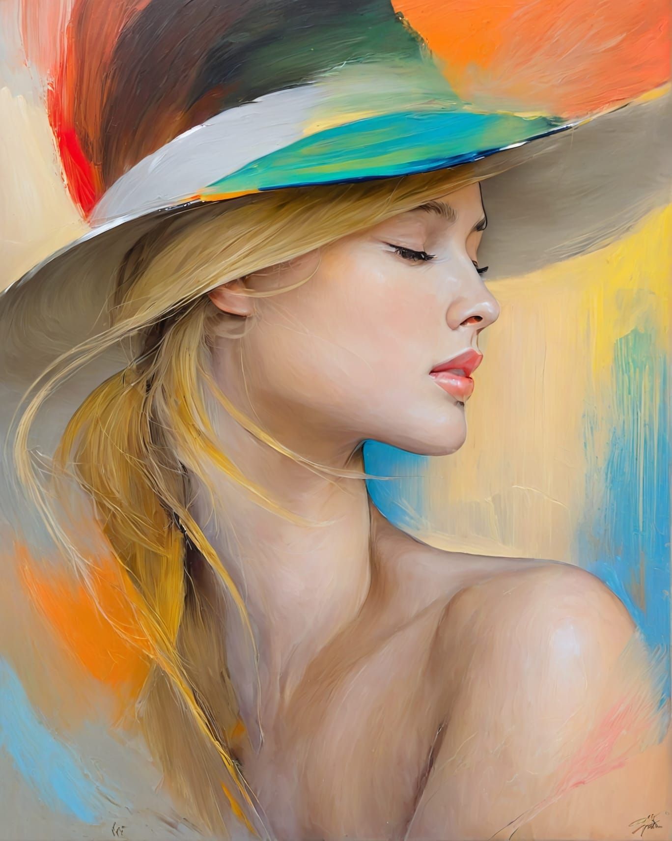 Perfil de hermosa mujer