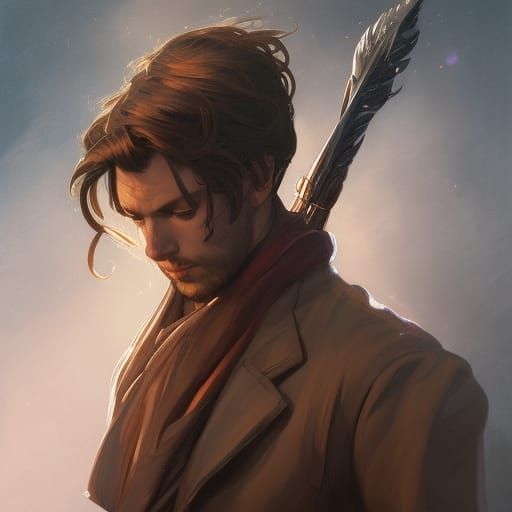 brown hair, young man, wizard
