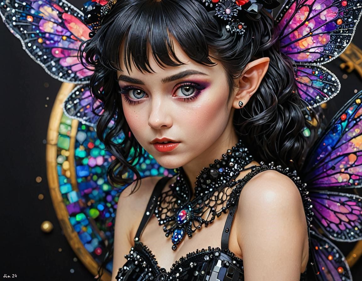 Shy goth fairy