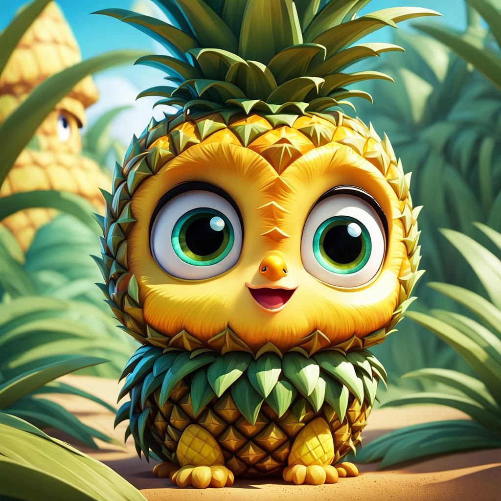 Chibi Pineapple🍍  by @Chocolate Cookie