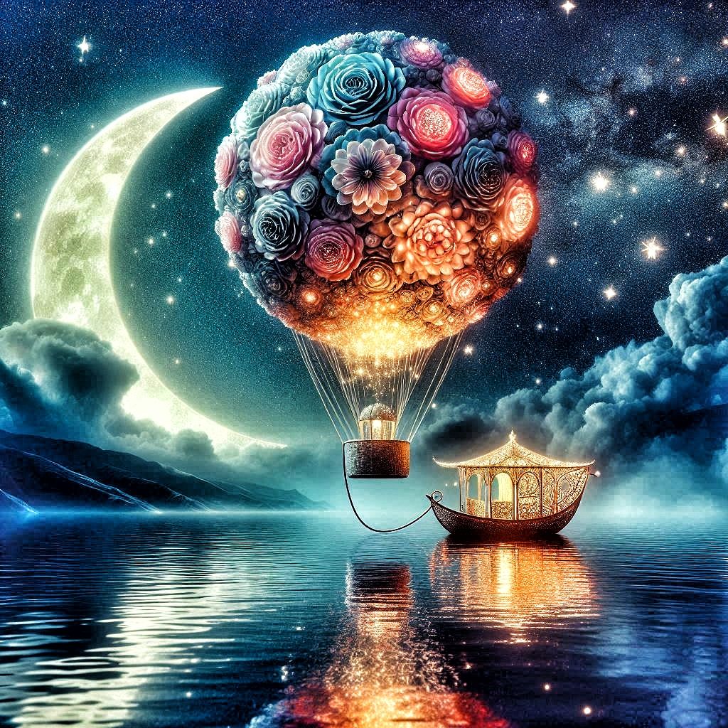 Dreamy hot air balloon