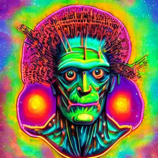 FRANKENSTEIN AS PORTRAYED IN NEBULA ART , ALEBRIJE, NEON AND RADIANT ...