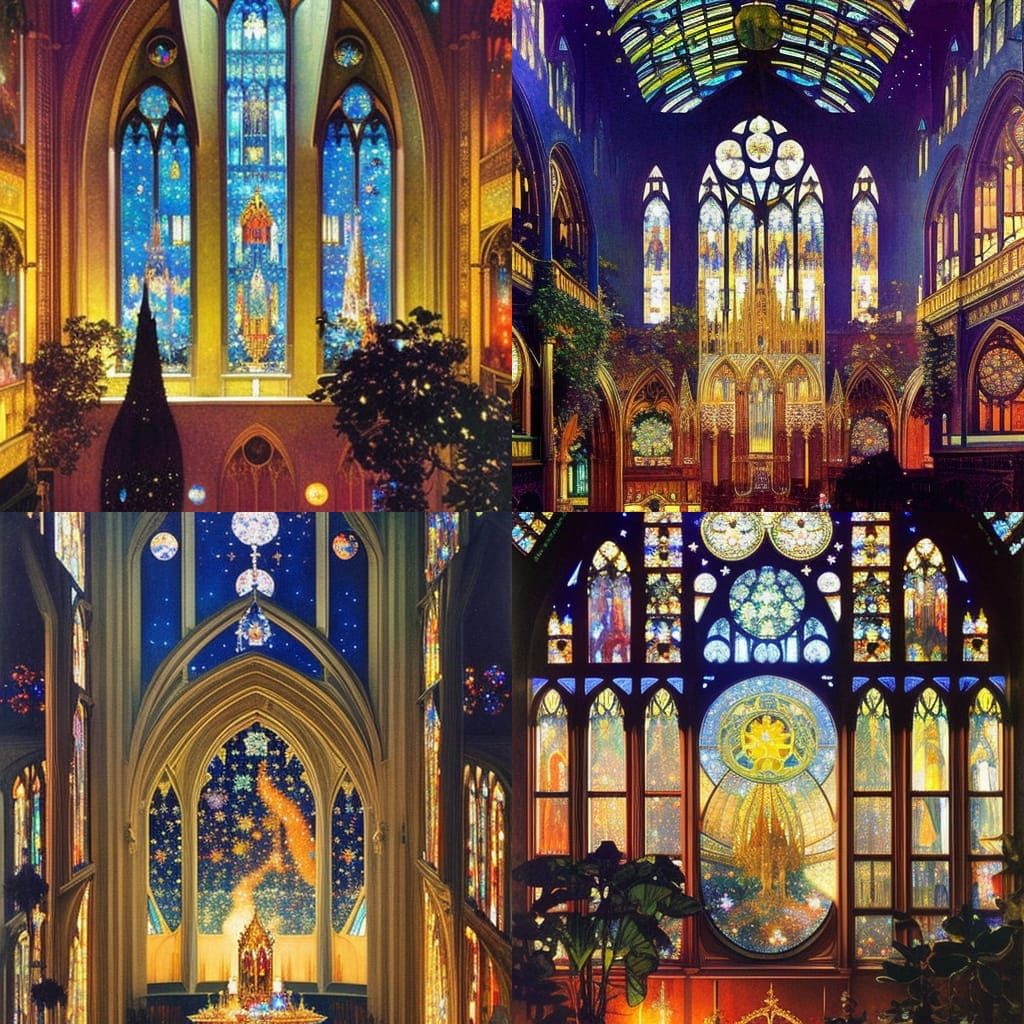 Color cathedral windows