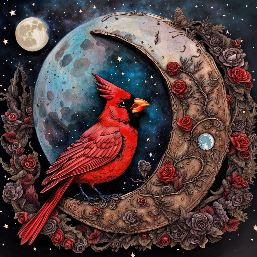 Cardinal   by @cheesepuff 