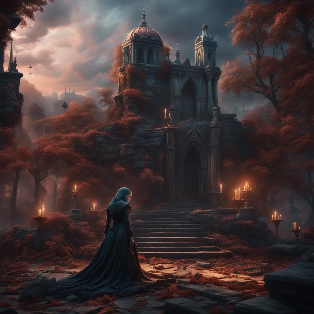 A young woman mourning the death of her lover