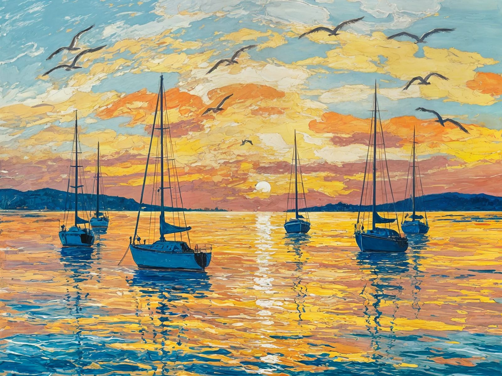 serene sunset over a calm sea   by @Jane Jay