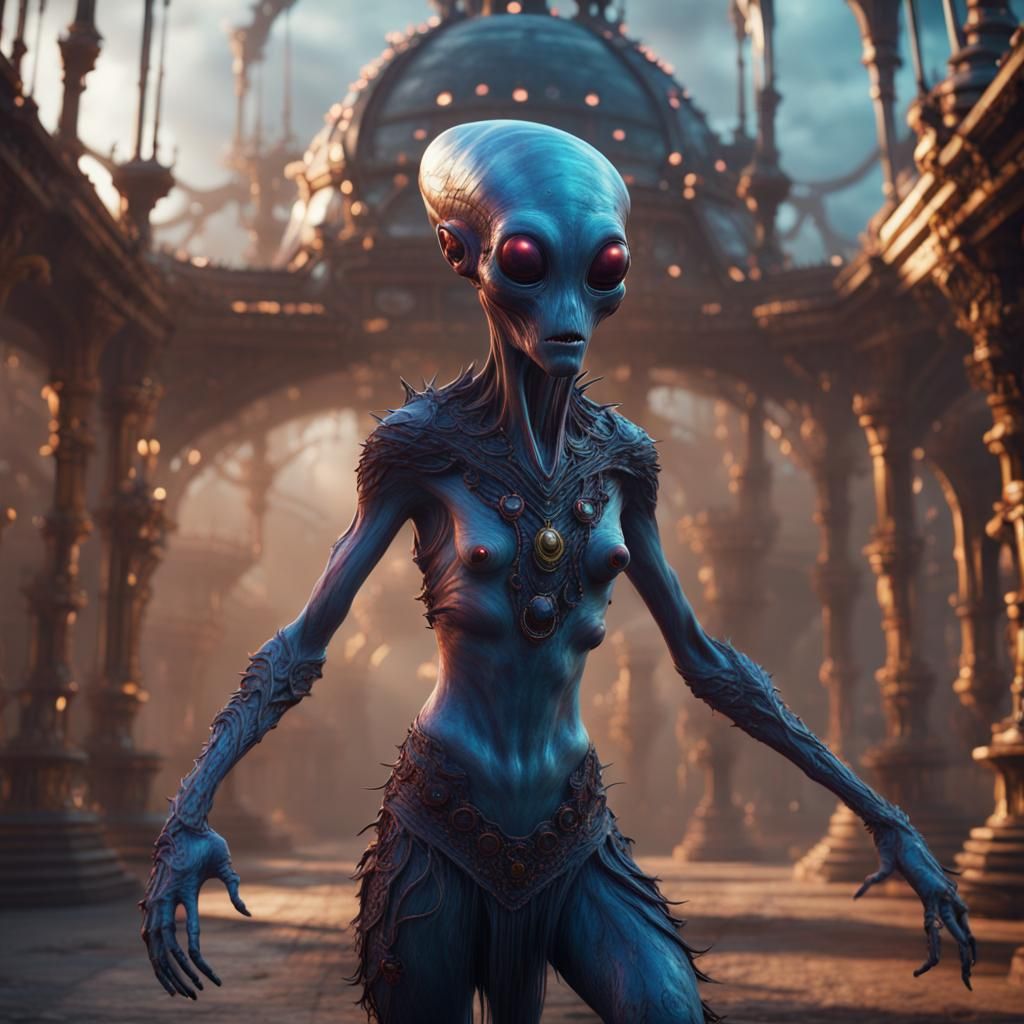 Pretty alien dancing