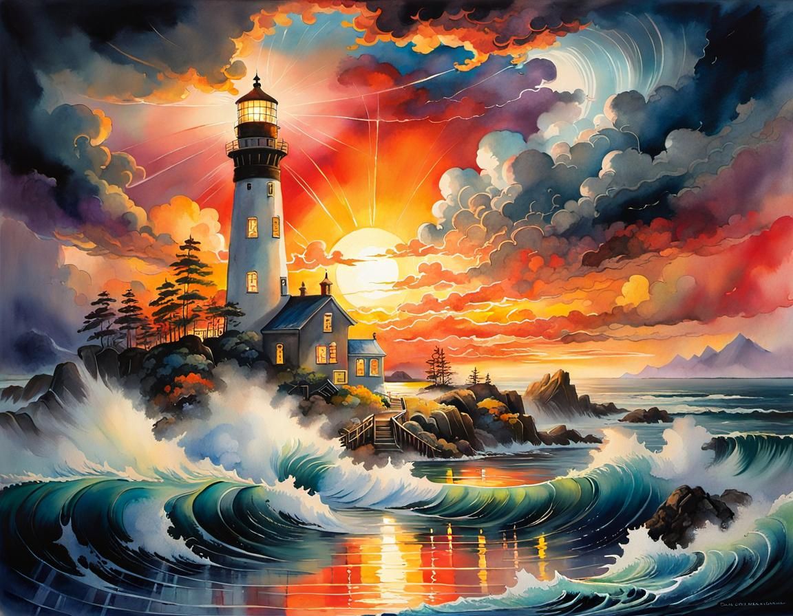 “I am a lighthouse worn by the weather and the waves. I keep my lamp lit to warn the sailors on their way.” – Nickel Creek  by @SueD