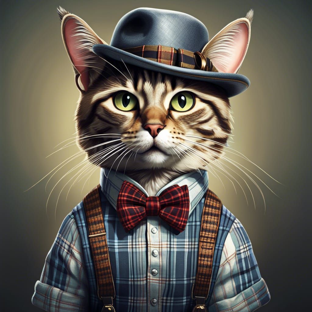 hipster cat - AI Generated Artwork - NightCafe Creator