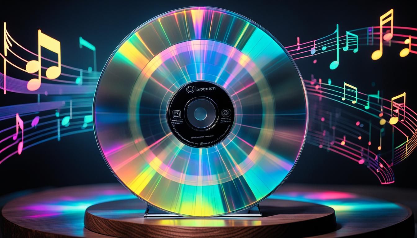 Compact disc with iridescent effect  by @Patrick Francart