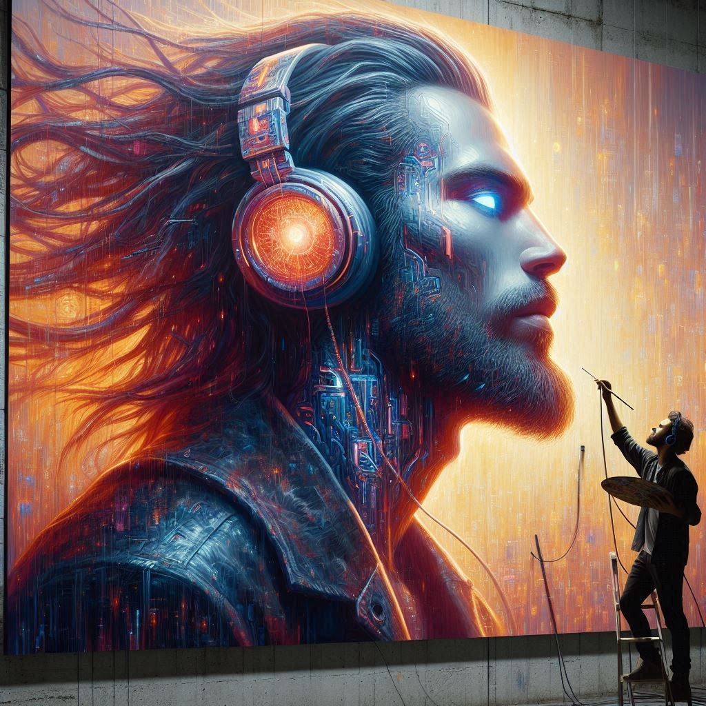 CYBERPUNK GUY LISTENING TO MUSIC