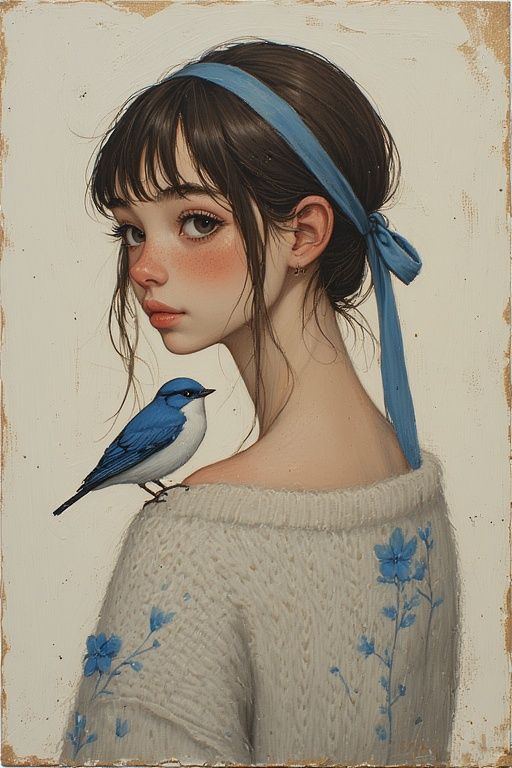 little blue birds