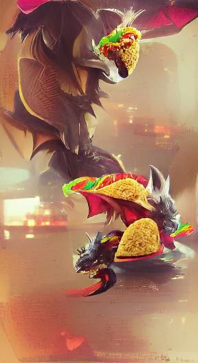 Dragon loves tacos. 