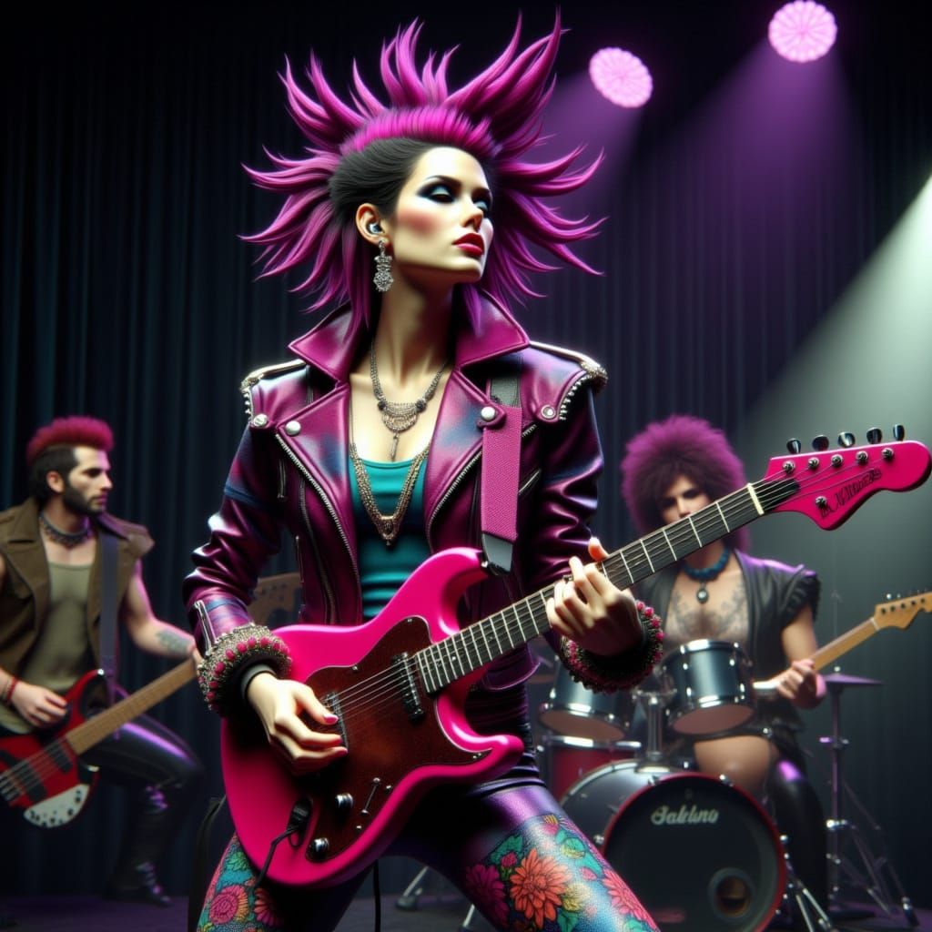 <lora:Rock Star:1.0>Punk Rock Star