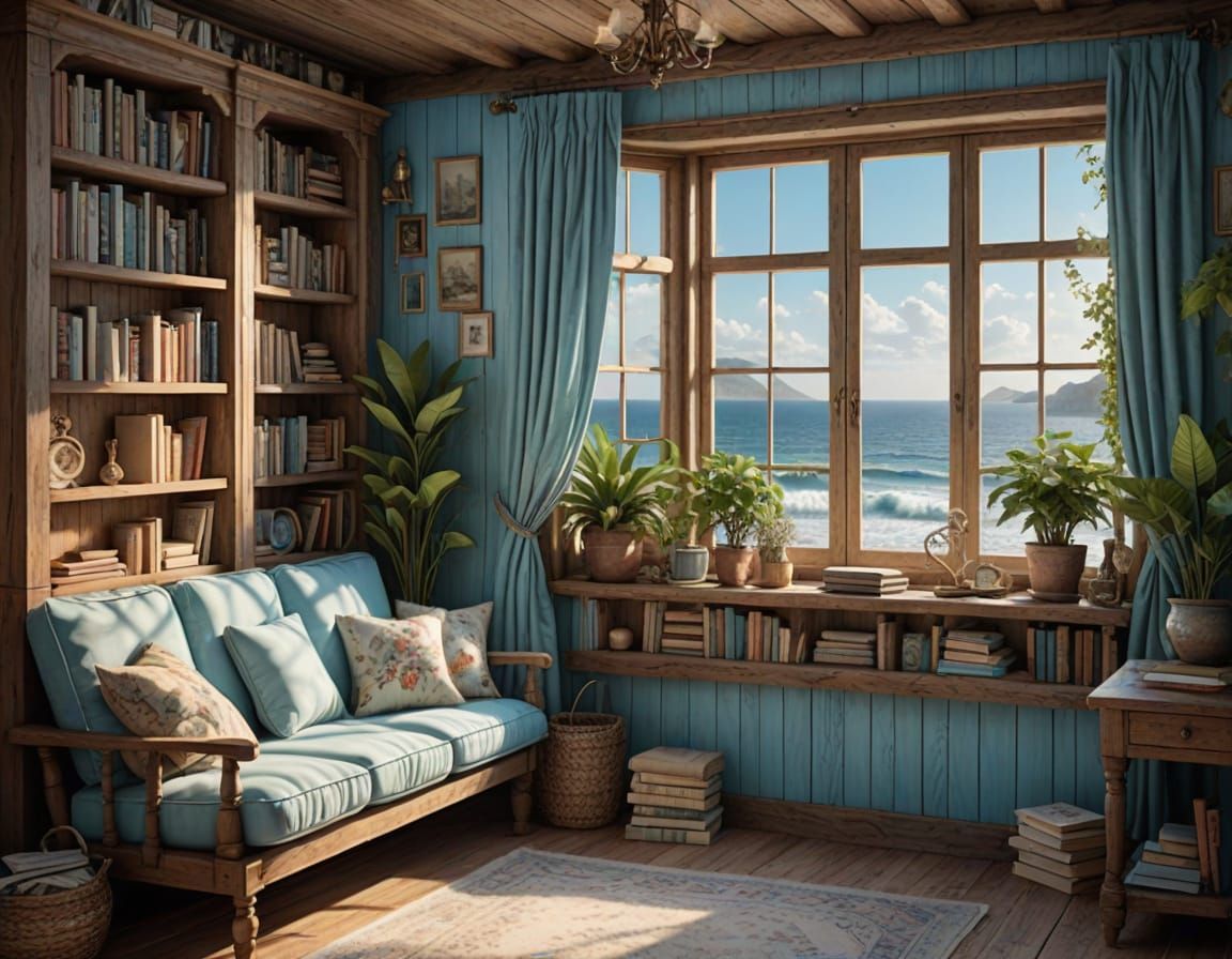 The sea view reading nook  by @Mortimer