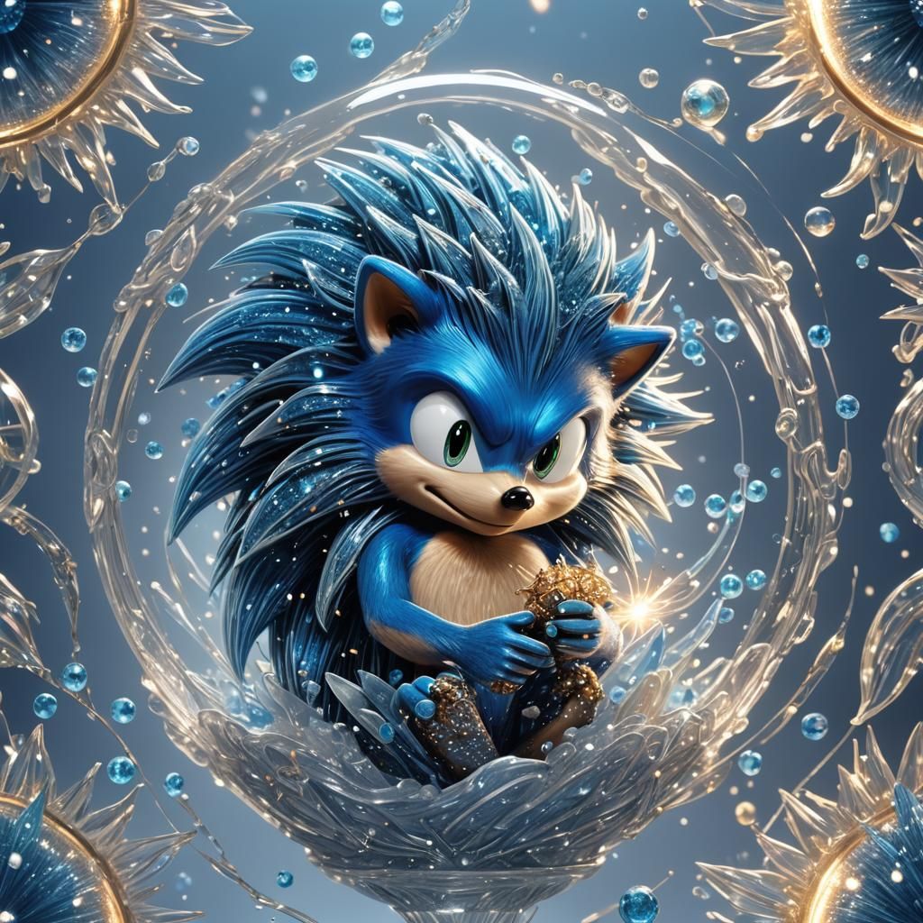 Bioluminescent Sonic the Hedgehog