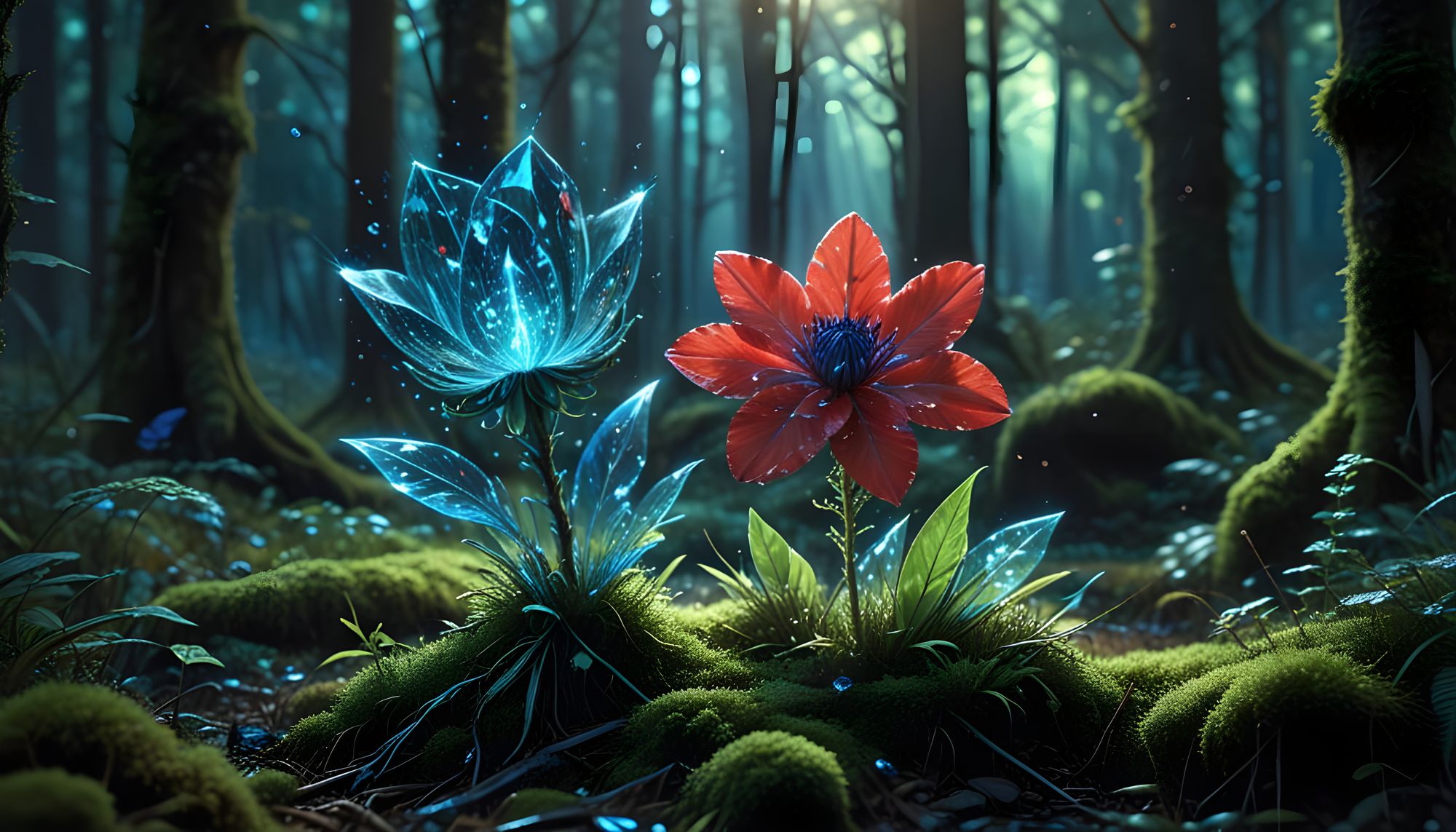 Both beautiful flowers hold life in their grasp. Which one holds life and which holds death... That remains a secret. - Start Image 1