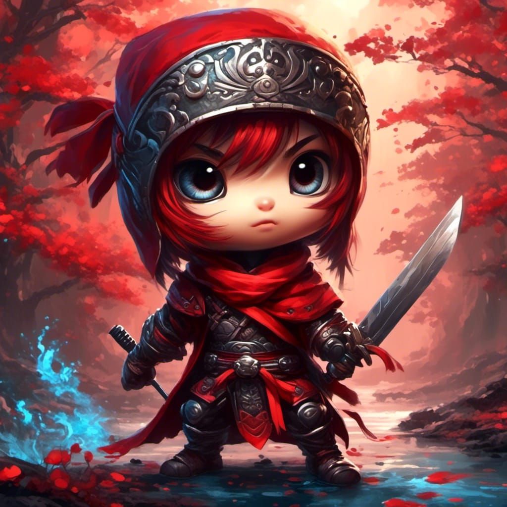 Chibi red ninja