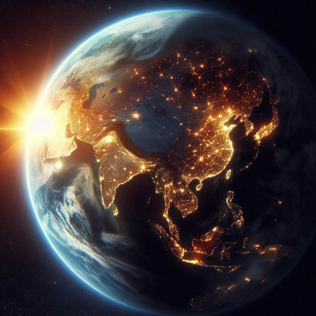 Darkness at the Earth