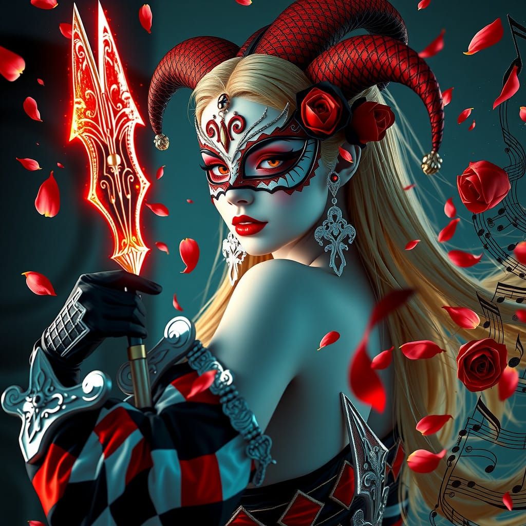 A evil jester  by @Lady on Fire