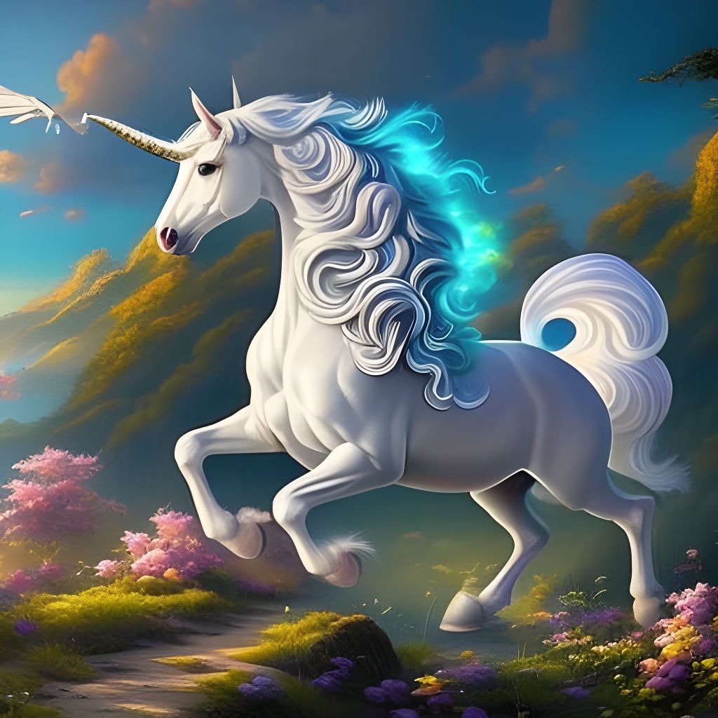 Garden Unicorn #2 - AI Generated Artwork - NightCafe Creator