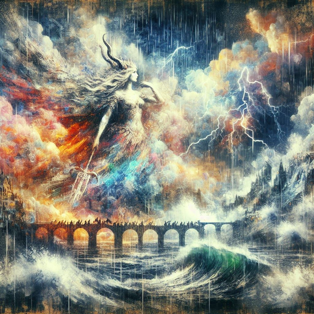 Stormy waters at the Bifrost Bridge  by @Steppenwolf