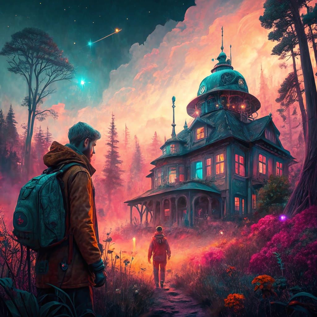 Dreamlike Fusion: Futuristic Nostalgia in Digital Art